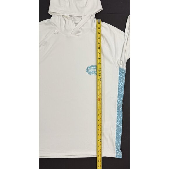 Chubbies Mens Sun Hoodie Size Medium White Graphic Pullover UPF Lightweight - Picture 13 of 13